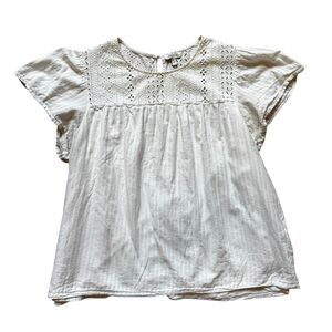 Ella Moss White Eyelet Boho Brianne Blouse